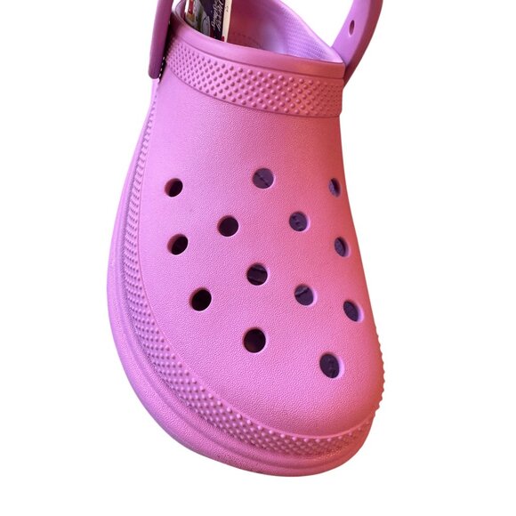 Crocs Classic Platform Clog Sandals Pink Size 7 M / 9 W Lightweight Slip-On Shoe - Picture 6 of 9